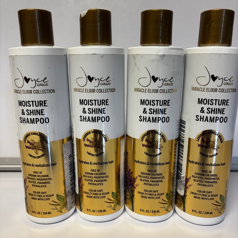 Joyce Giraud Moisture & Shine Shampoo Lavender Vanilla 8oz (Lot of 4)